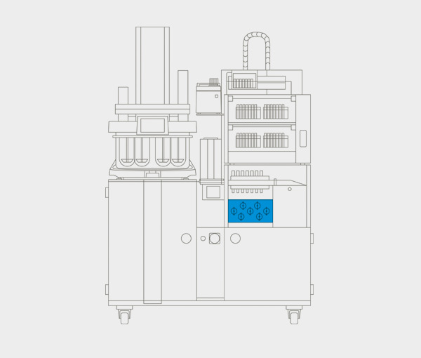 Integrierte Probenahmepumpe für vollautomatische Xtend™ Dissolutiontester.