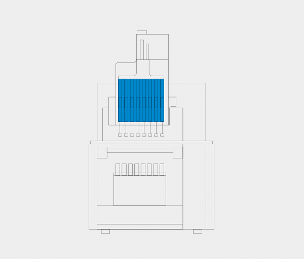 Spritzenpumpe für halbautomatischen Dissolutiontester mit Offline-Systemen.