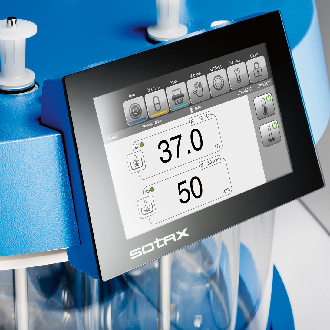 User-friendly EasyTouch™ interface assists the operator in executing tasks for dissolution tester AT Xtend
